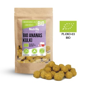 Ananas suszone kulki bez cukru BIO 200g